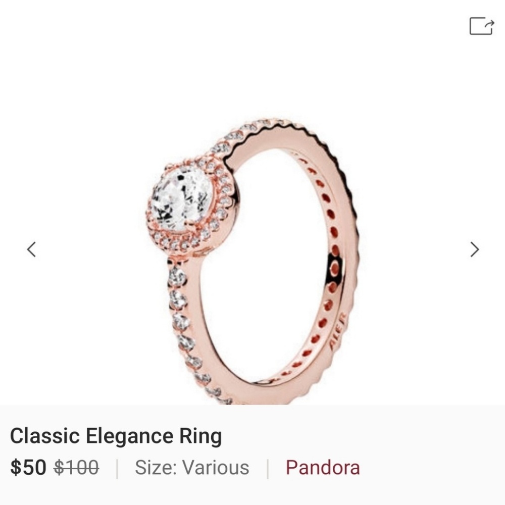 Pandora rose gold ring